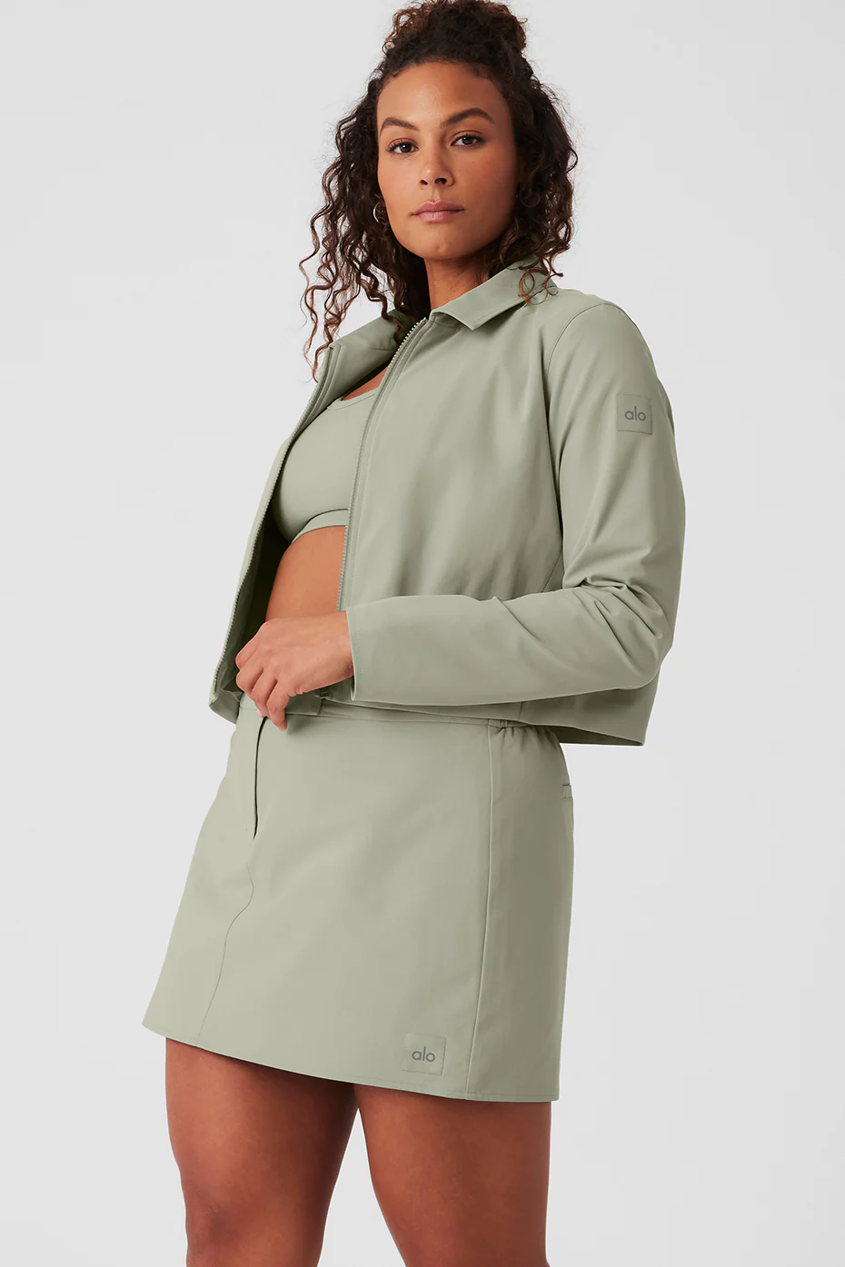 Cropped High Speed Jacket - Limestone