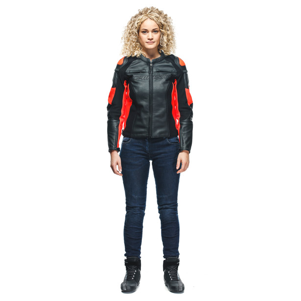 RACING 4 LADY LEATHER JACKET