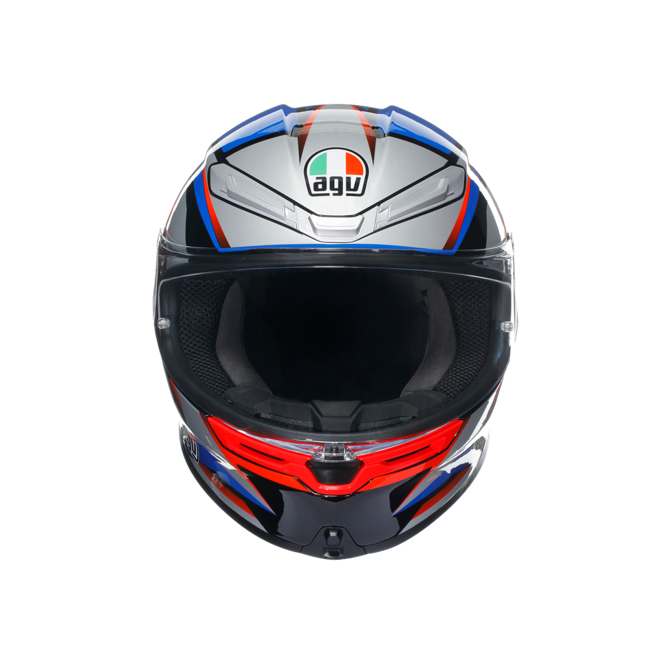 K6 S SLASHCUT BLACK/BLUE/RED - MOTORBIKE FULL FACE HELMET E2206