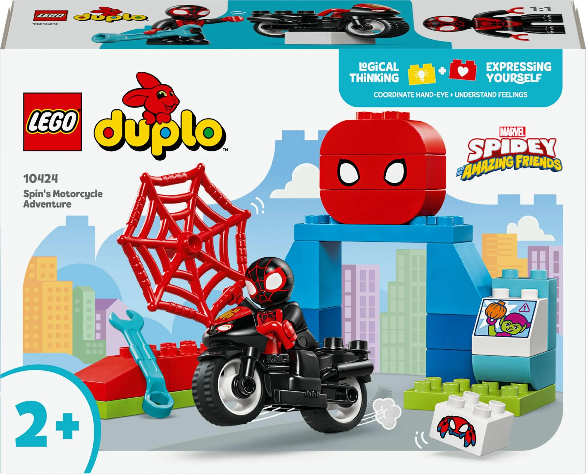LEGO 10424 DUPLO Marvel Spins Motorcycle Adventure