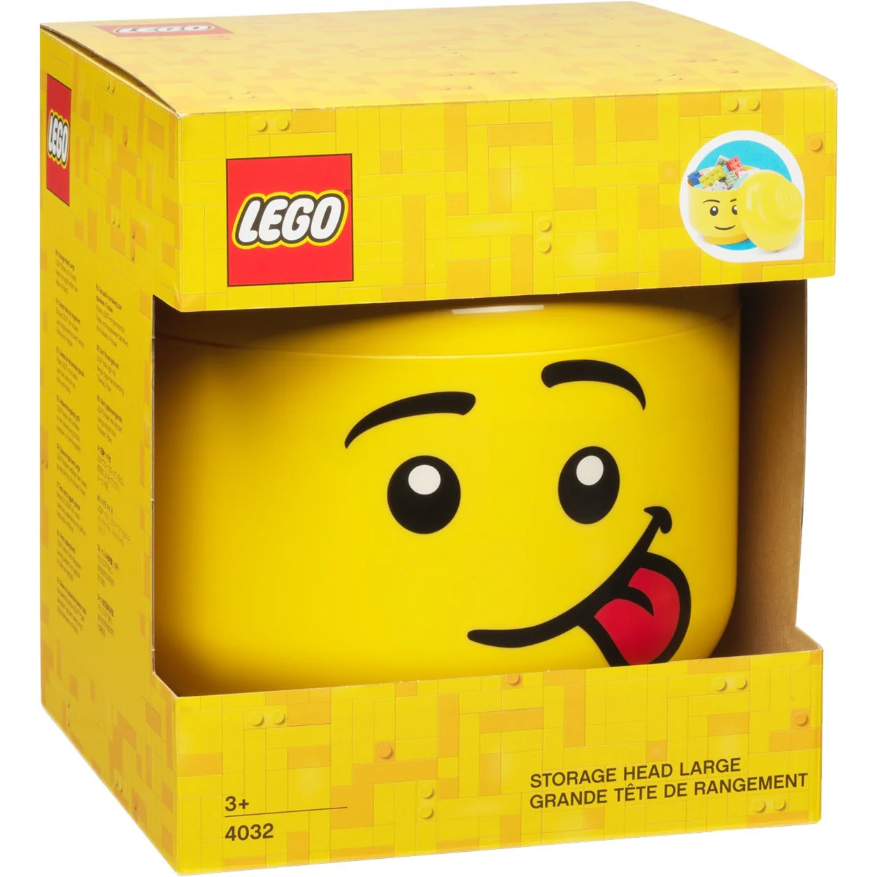Room Copenhagen LEGO Storage Head Silly. large. storage box (yellow)