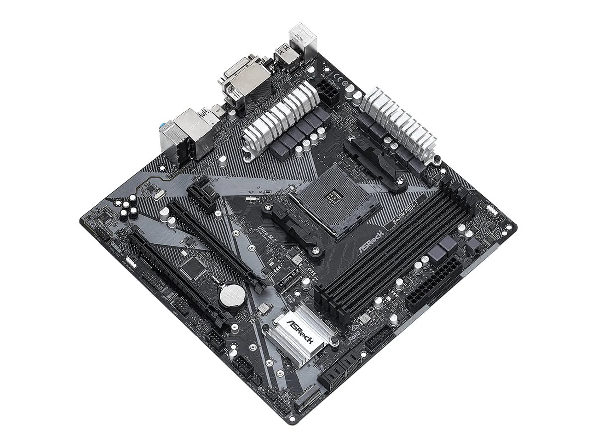 ASRock B450M Pro4-F R2.0 Micro-ATX AM4 AMD B450