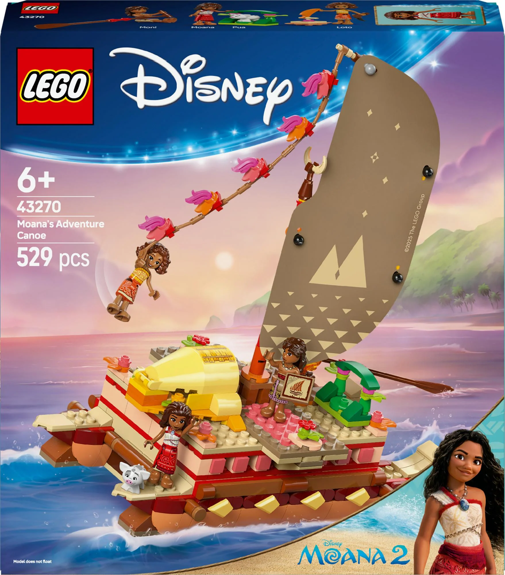 LEGO 43270 Disney Princess Vaiana's Adventure Raft