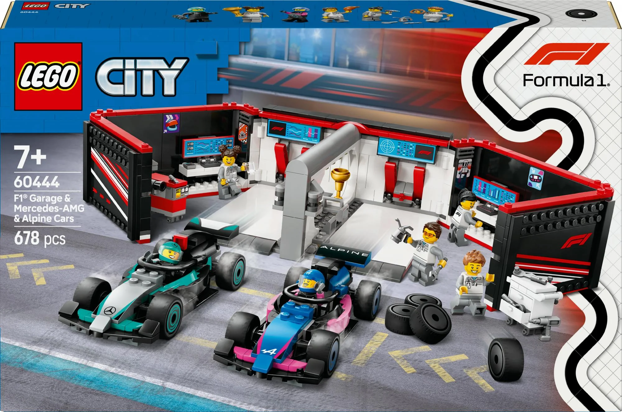 LEGO 60444 City F1 Garage with Mercedes-AMG & Alpine Racing Cars