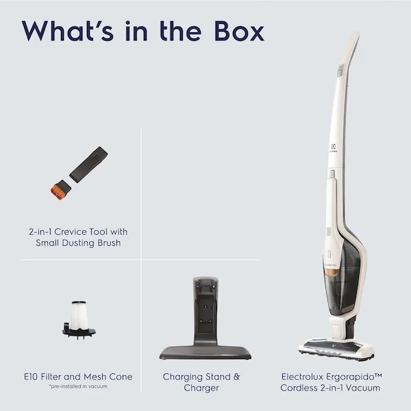 Electrolux Ergorapido Cordless 2-in-1 Vacuum with 180�� EasySteer Mobility
