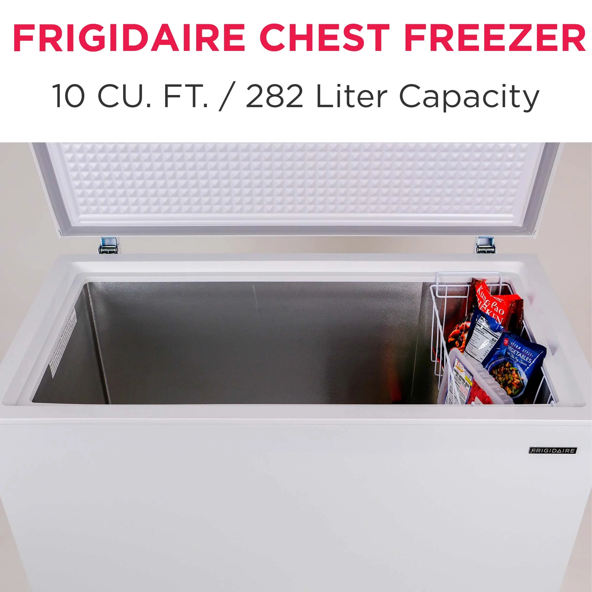 Frigidaire 10.3 Cu. ft. Chest Freezer, Garage Ready, EFRF1005, White