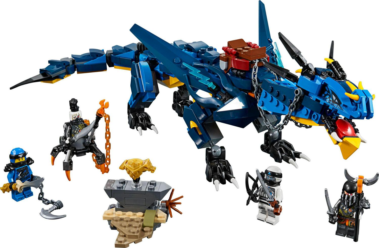 LEGO NINJAGO Masters of Spinjitzu: Stormbringer 70652 Ninja Toy Building Kit with Blue Dragon Model for Kids. Best Playset Gift for Boys (493 Piece)
