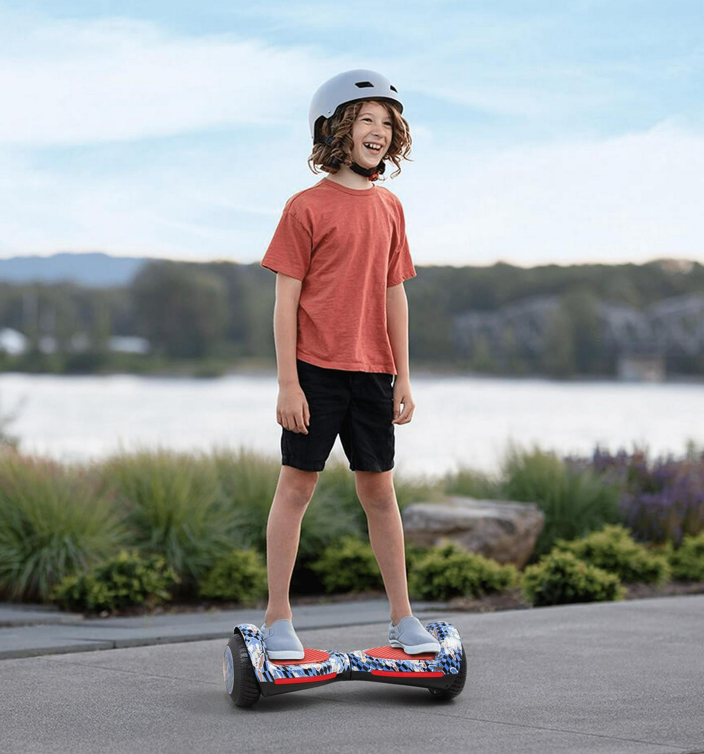 Sonic the Hedgehog Hoverboard with 3D LED Light up Wheels. Hoverboard for Kids. Ages 6 - 12. Blue